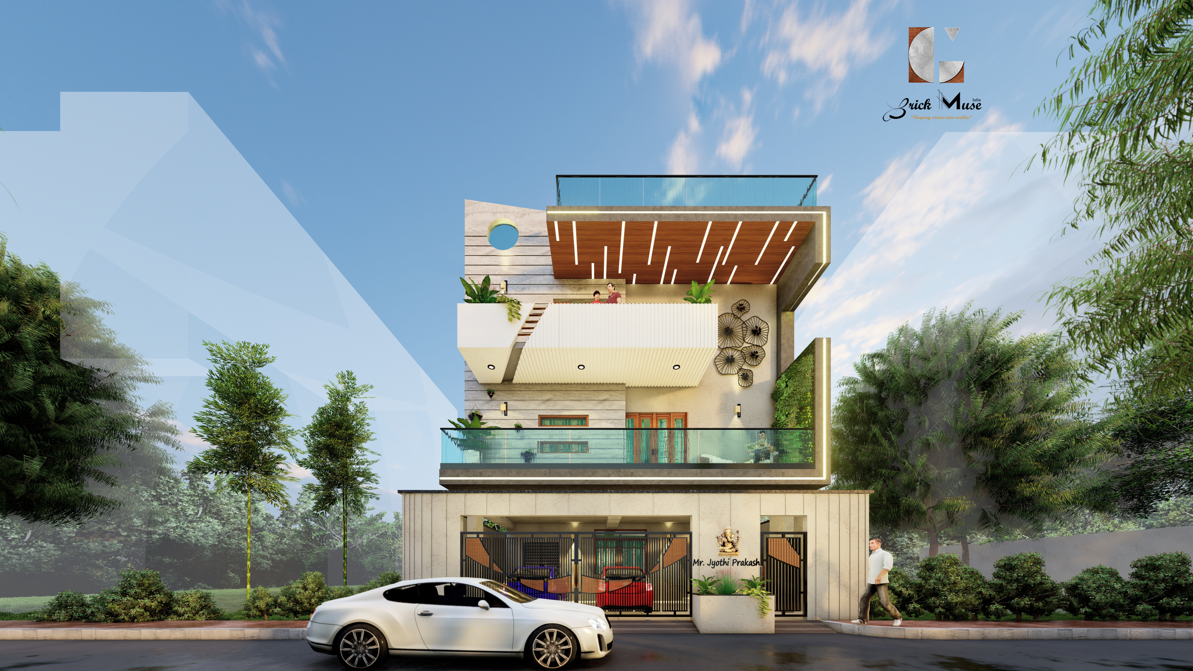 Contemporary house elevation concept